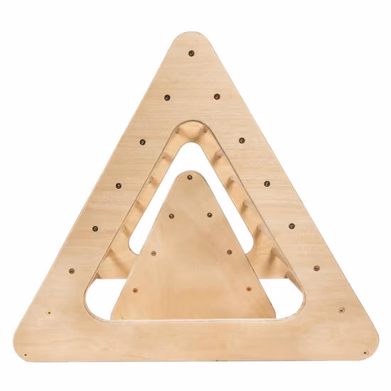 Marco de escalada de madera, juguetes de escalada para bebés triangulares Montessori