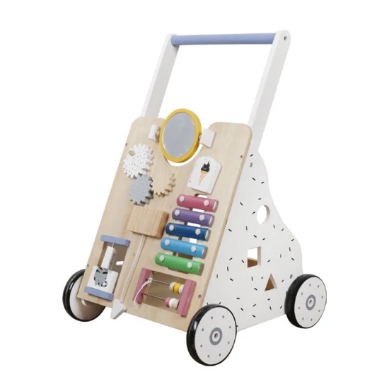 Nuevo diseño de aprendizaje temprano de madera de empuje a lo largo de la actividad Walker juguetes para niños W16e159b